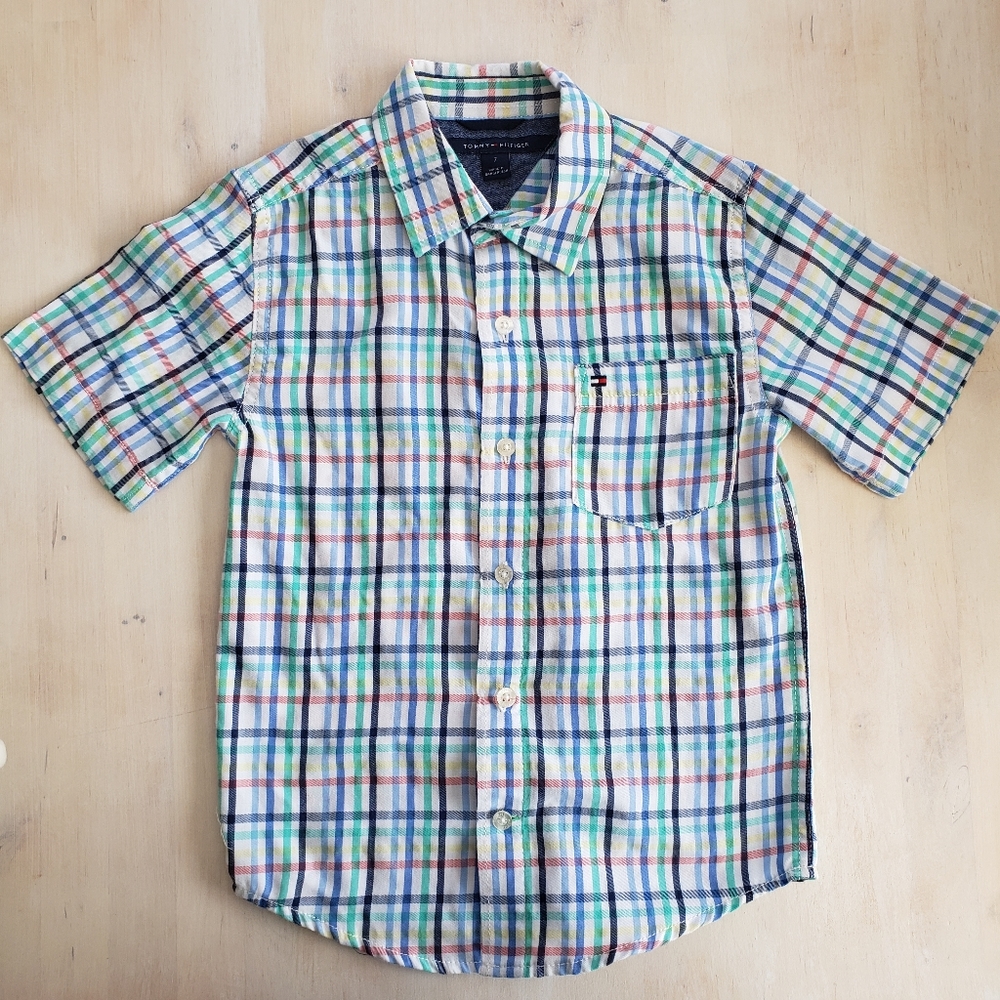 Tommy Hilfiger Boy's Easter/Spring Short Sleeve Sh